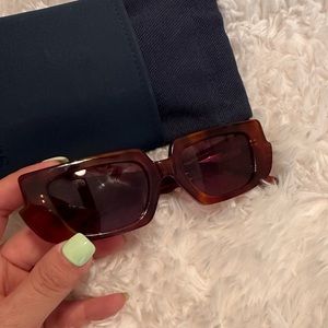 Le Specs Luxe Red/Brown Tortoise print Sunglasses